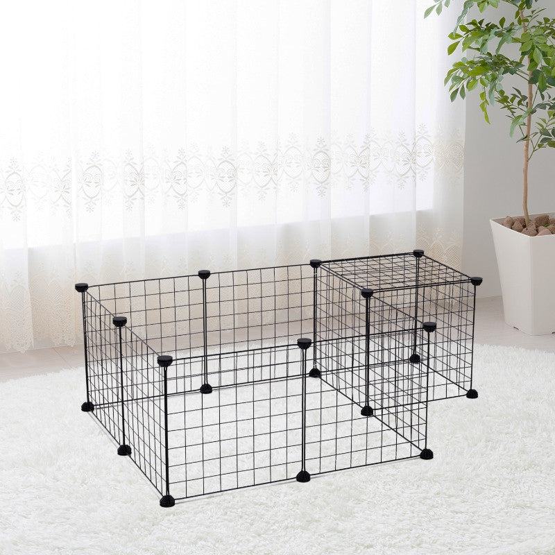 Pentuaitaus lemmikeille, musta, metallia, 106 x 73 x 36 cm