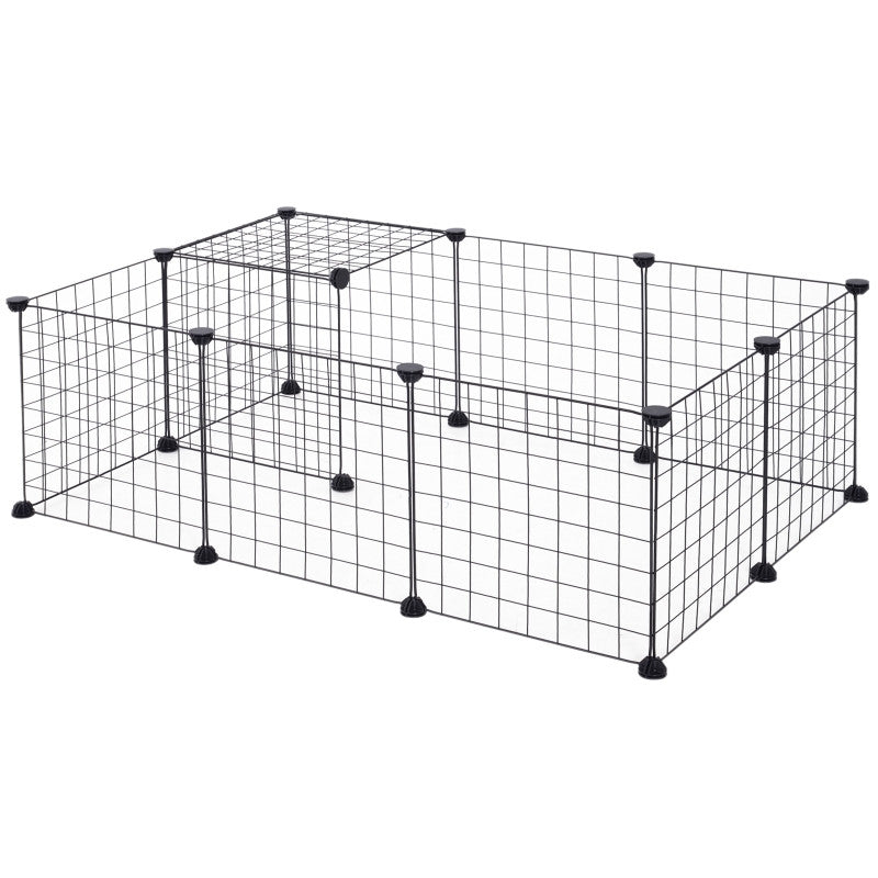 Pentuaitaus lemmikeille, musta, metallia, 106 x 73 x 36 cm