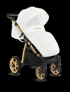 Mommy Glossy lastenrattaat 2-in-1, valkoinen / kulta