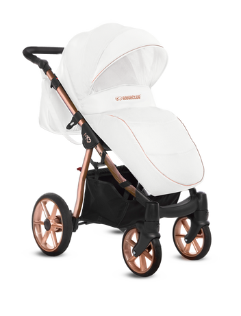 Mommy Glossy lastenrattaat 2-in-1, valkoinen / ruusukulta