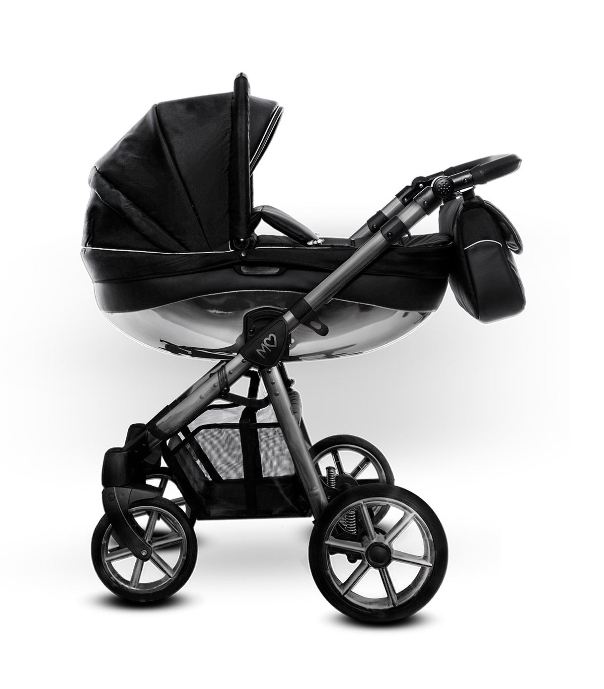 Mommy Glossy lastenrattaat 2-in-1, tummanharmaa