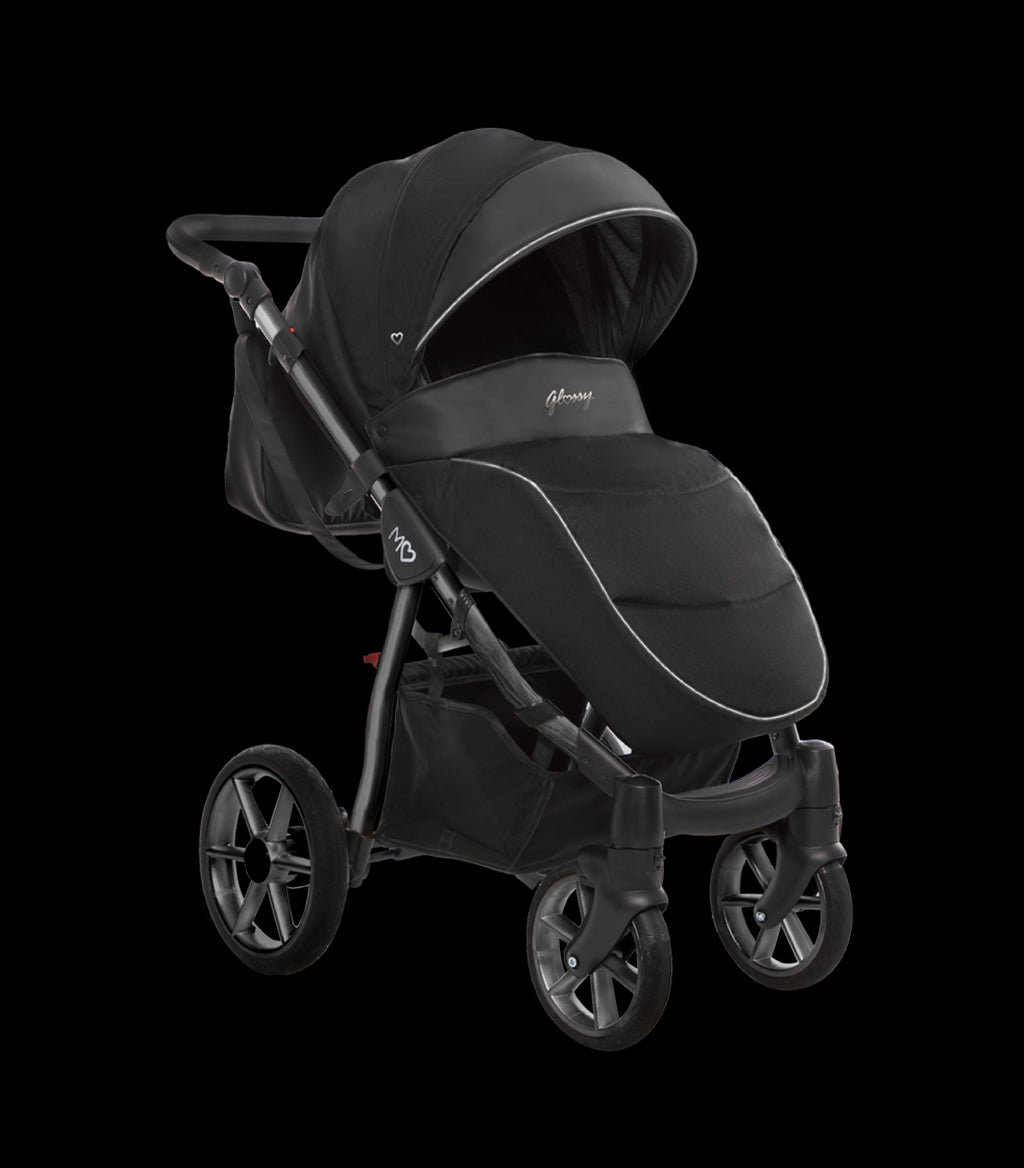 Mommy Glossy lastenrattaat 2-in-1, tummanharmaa