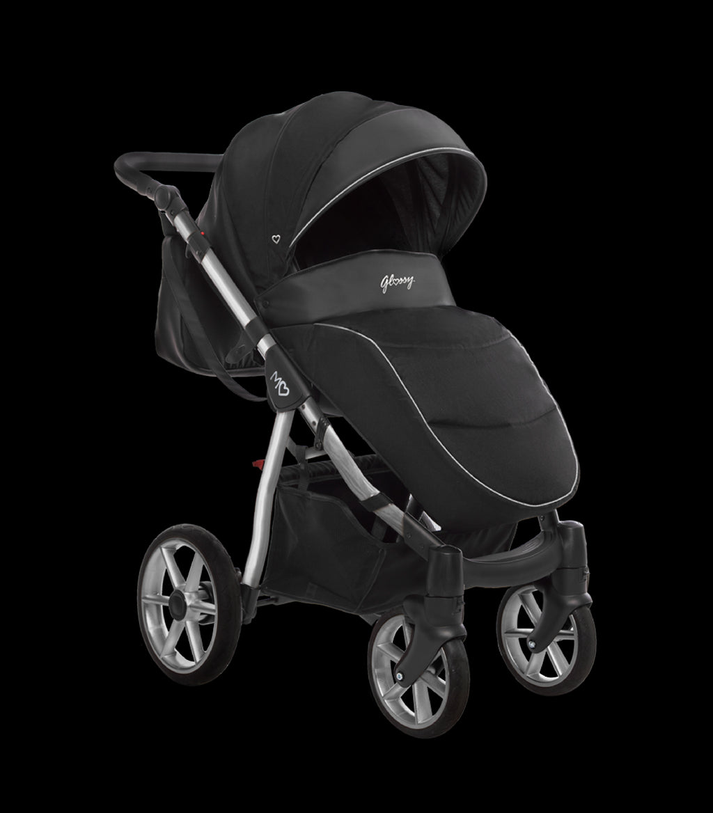 Mommy Glossy lastenrattaat 2-in-1, vaaleanharmaa