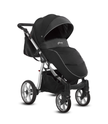 Mommy Glossy lastenrattaat 2-in-1, vaaleanharmaa