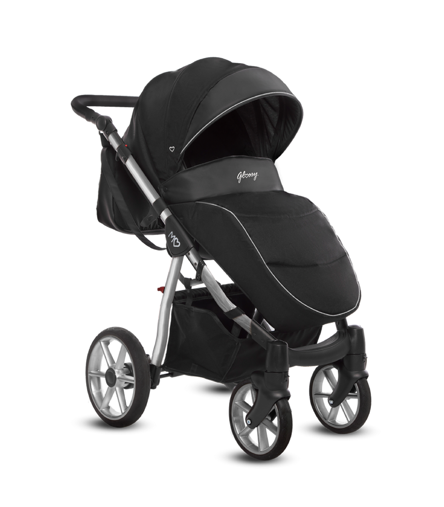 Mommy Glossy lastenrattaat 2-in-1, vaaleanharmaa