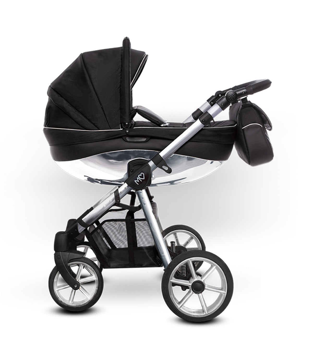 Mommy Glossy lastenrattaat 2-in-1, vaaleanharmaa