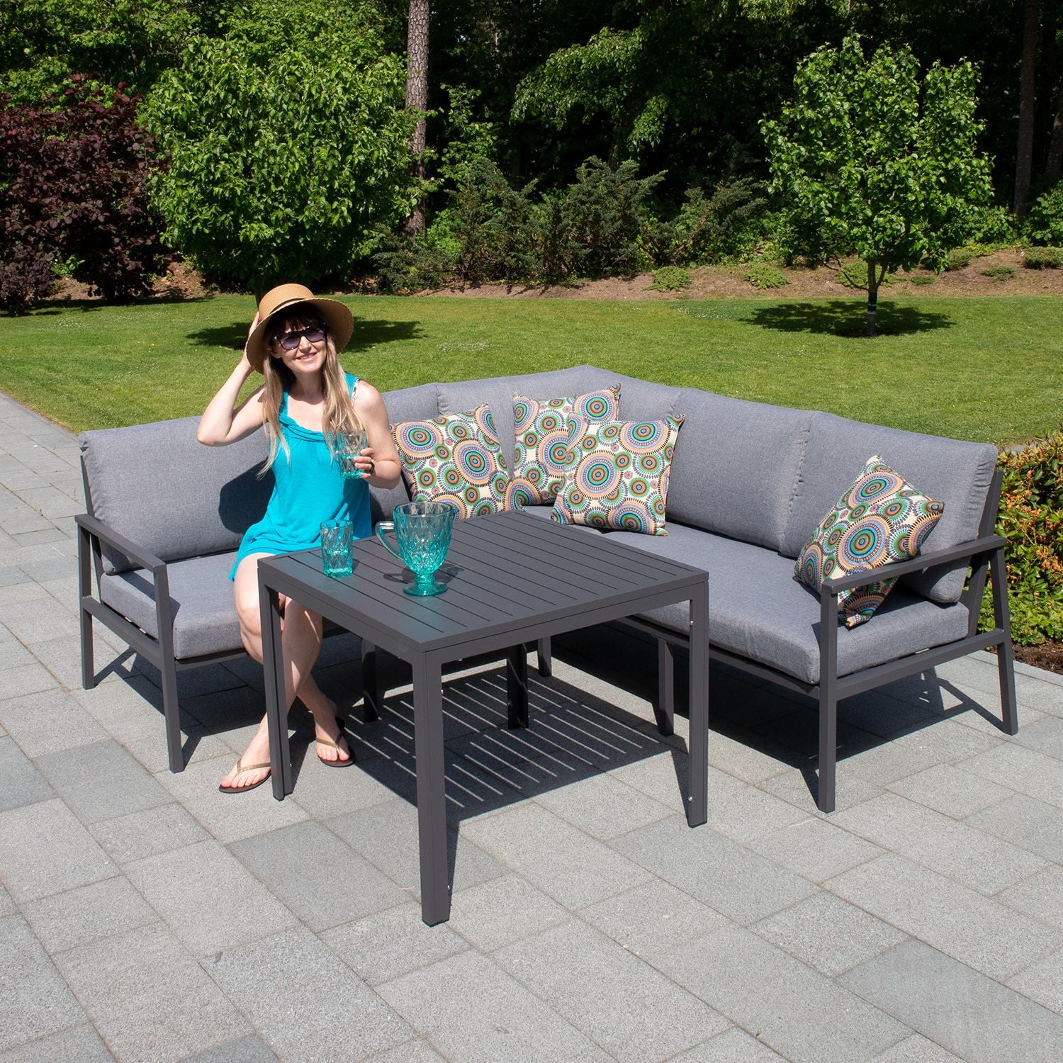 ADRIAN sohvaryhmä pöydällä, harmaa