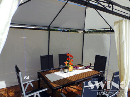 Minzo sivuverhopaviljonki 3x4m Ruskea