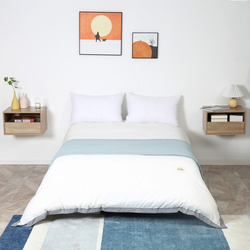 Seinään kiinnitettävä yöpöytä 2 kpl, 45 cm x 35 cm x 27,5 cm