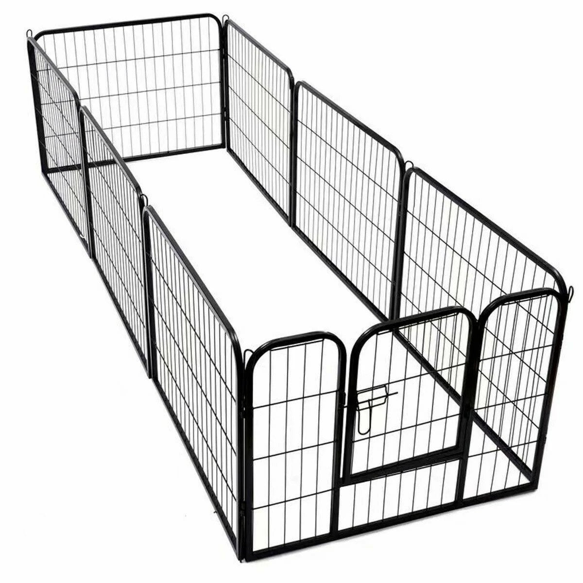 Valpbur 8 delar 77 x 80 cm – pulverlackerat stål, för inomhus- och utomhusbruk