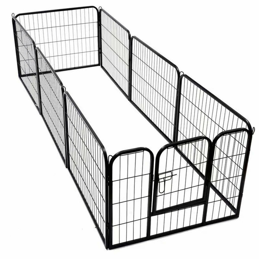 Valpbur 8 delar 77 x 100 cm – stål, formbar konstruktion, svart