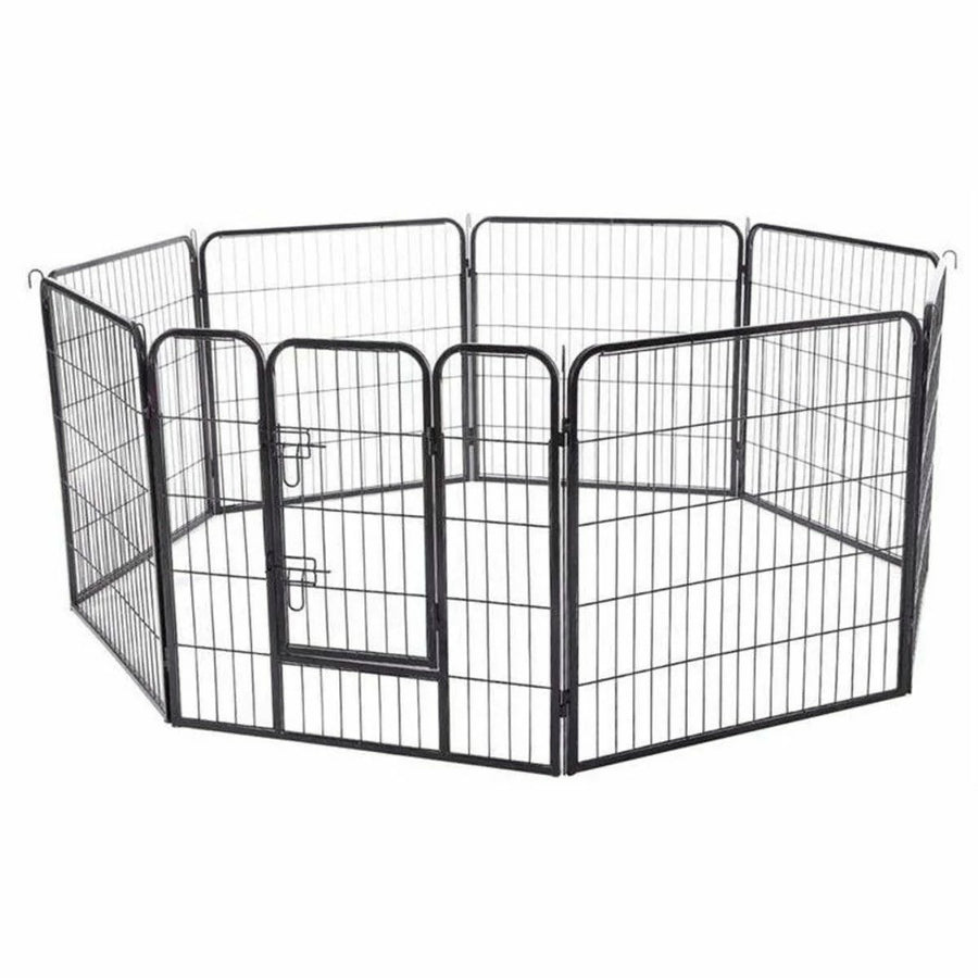 Valpbur 8 delar 77 x 100 cm – stål, formbar konstruktion, svart