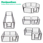 POHJOLAN LEMMIKKITARVIKE STRONG Pentuaitaus Pennuille, metallia, 77 x 100 cm, 8 palaa, Musta