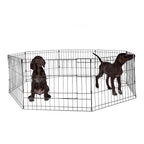 POHJOLAN LEMMIKKITARVIKE Metallinen Pentuaitaus Pennuille, 61 x 61 cm, 8 palaa, Musta