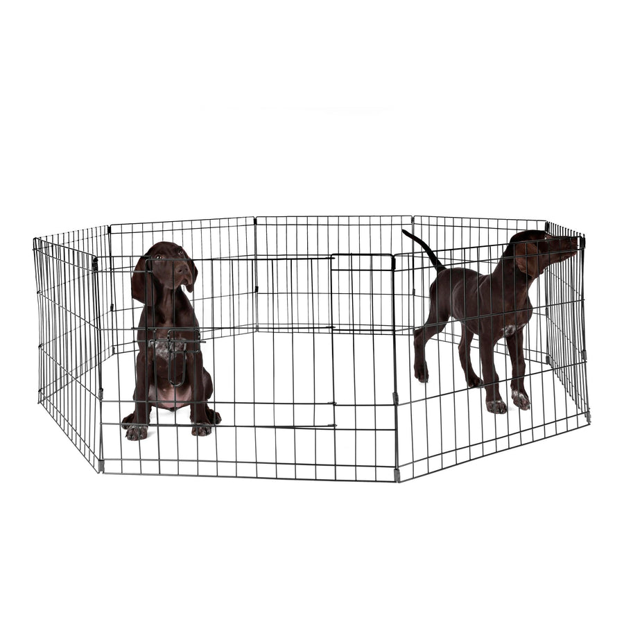 Valpbur 8-delar 61 x 61 cm – stål, formbar konstruktion, svart