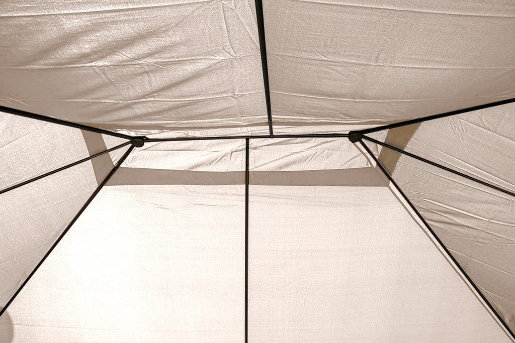 POHJOLA GARDEN NIKO Pihapaviljonki 3x4m / Paviljonki Katos Terassille ja Pihalle, Vaalea Beige