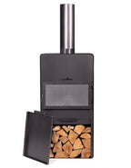 VENTO Pihauuni / Ulkotulisija, musta 150 x 50 x 50 cm