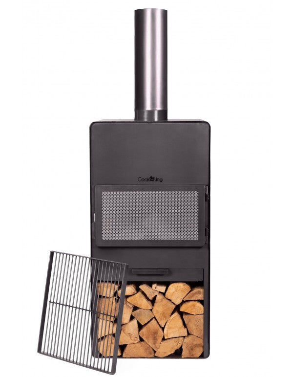 VENTO Pihauuni / Ulkotulisija, musta 150 x 50 x 50 cm