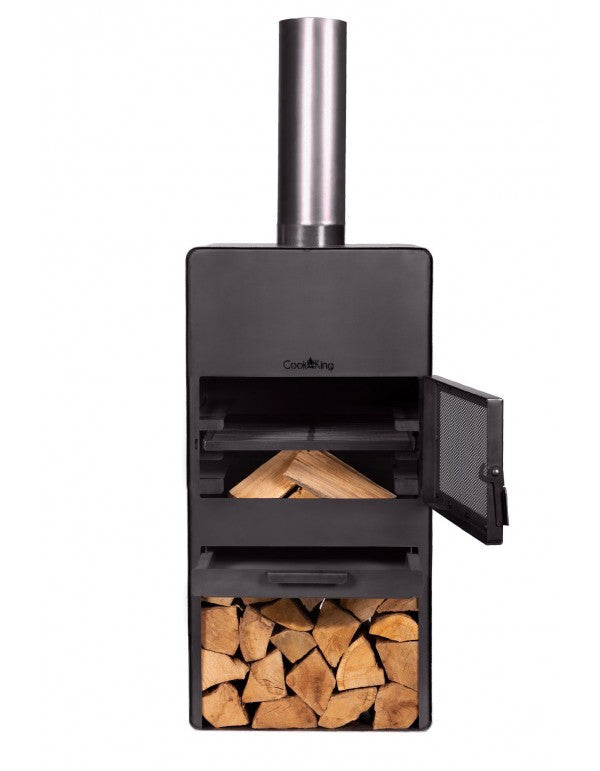 VENTO Pihauuni / Ulkotulisija, musta 150 x 50 x 50 cm