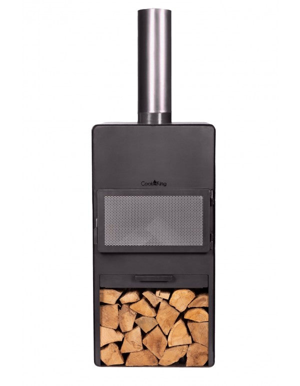 VENTO Pihauuni / Ulkotulisija, musta 150 x 50 x 50 cm