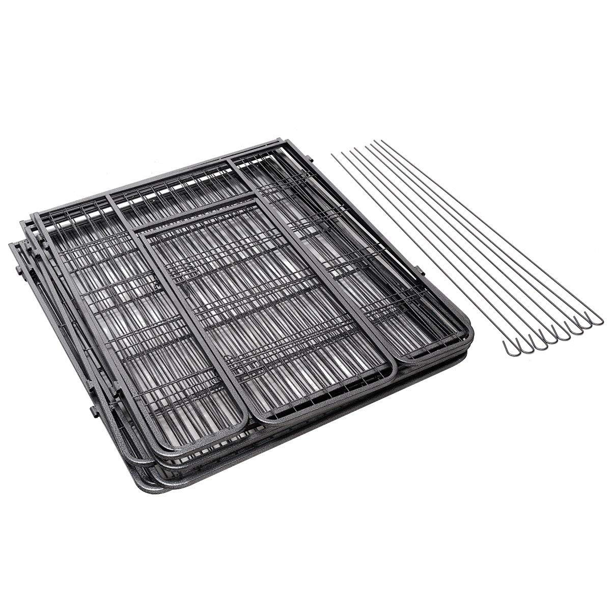 Valpbur 8 delar 77 x 80 cm – pulverlackerat stål, för inomhus- och utomhusbruk