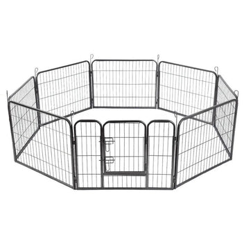 Valpbur 8 delar 77 x 80 cm – pulverlackerat stål, för inomhus- och utomhusbruk