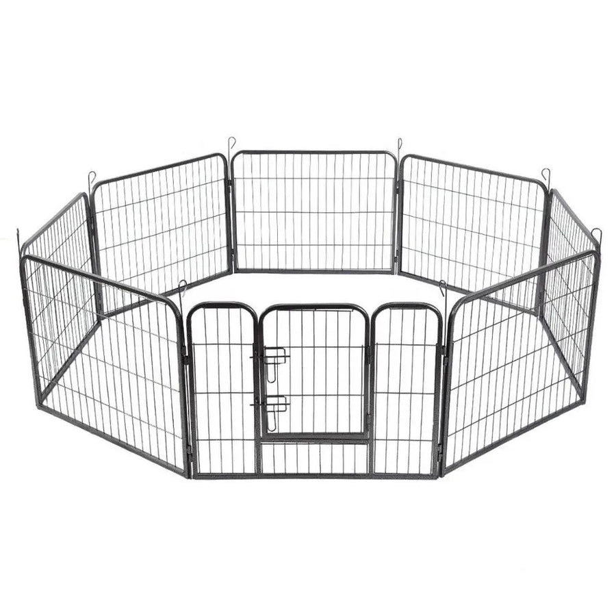 Valpbur 8 delar 77 x 80 cm – pulverlackerat stål, för inomhus- och utomhusbruk