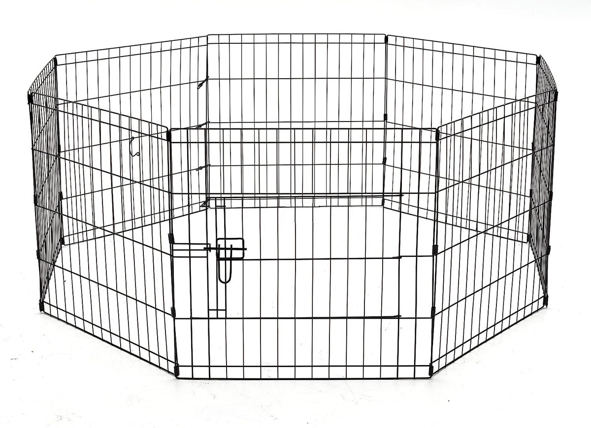 Valpbur 8-delar 61 x 61 cm – stål, formbar konstruktion, svart