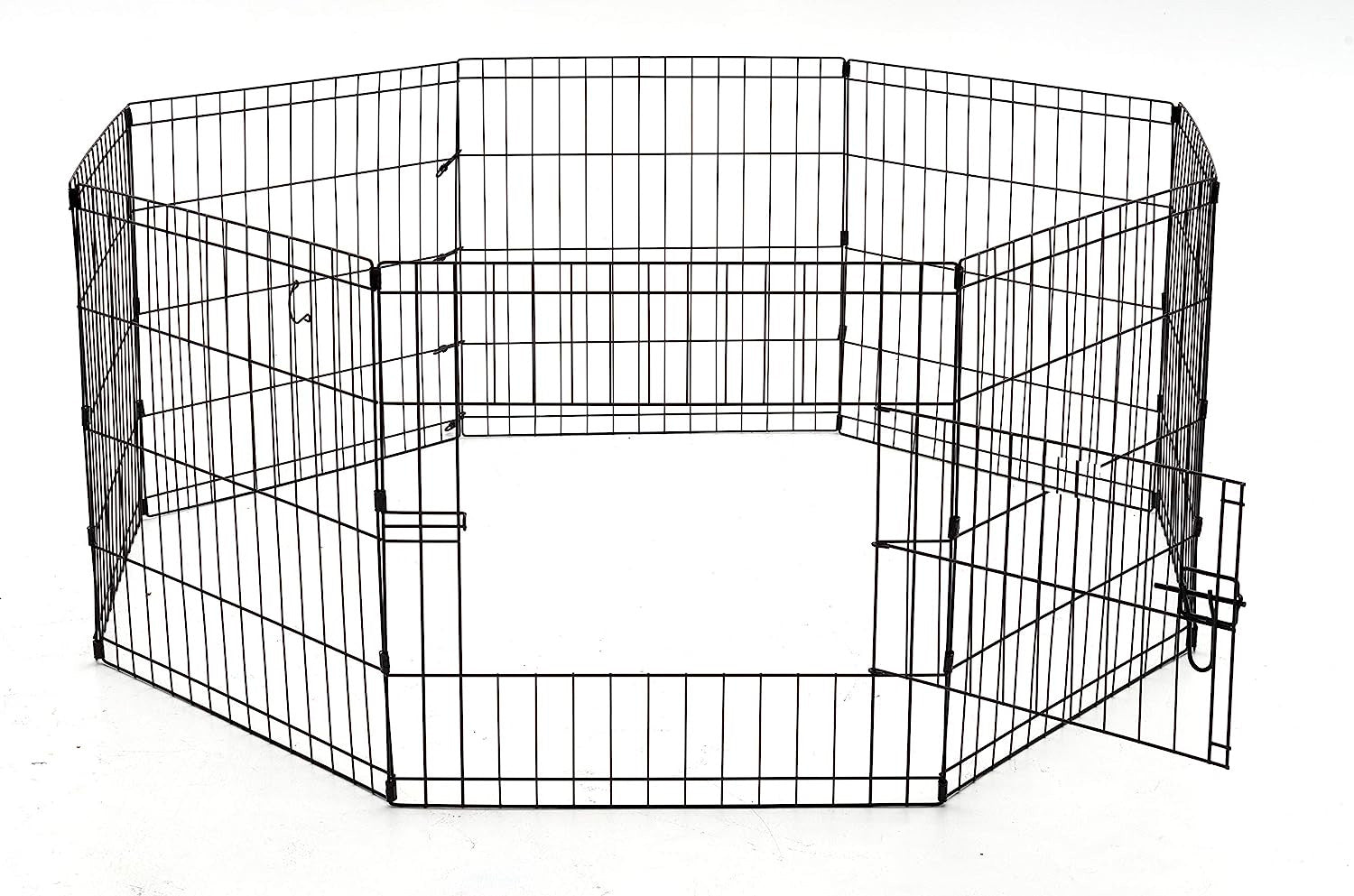 POHJOLAN LEMMIKKITARVIKE Metallinen Pentuaitaus Pennuille, 61 x 61 cm, 8 palaa, Musta