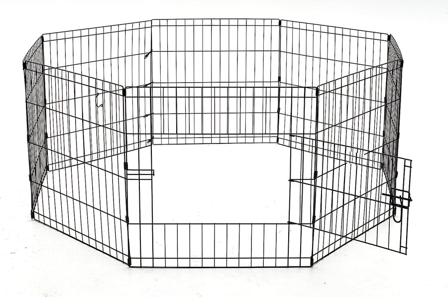 Valpbur 8-delar 61 x 61 cm – stål, formbar konstruktion, svart