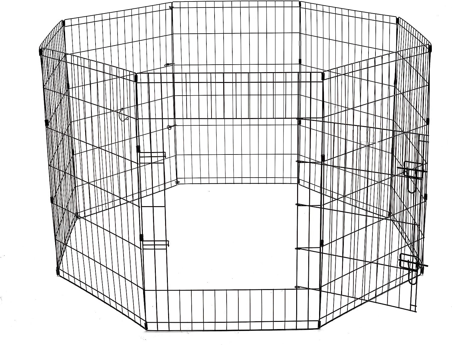 POHJOLAN LEMMIKKITARVIKE Metallinen Pentuaitaus Pennuille, 91 x 61 cm, 8 palaa, Musta