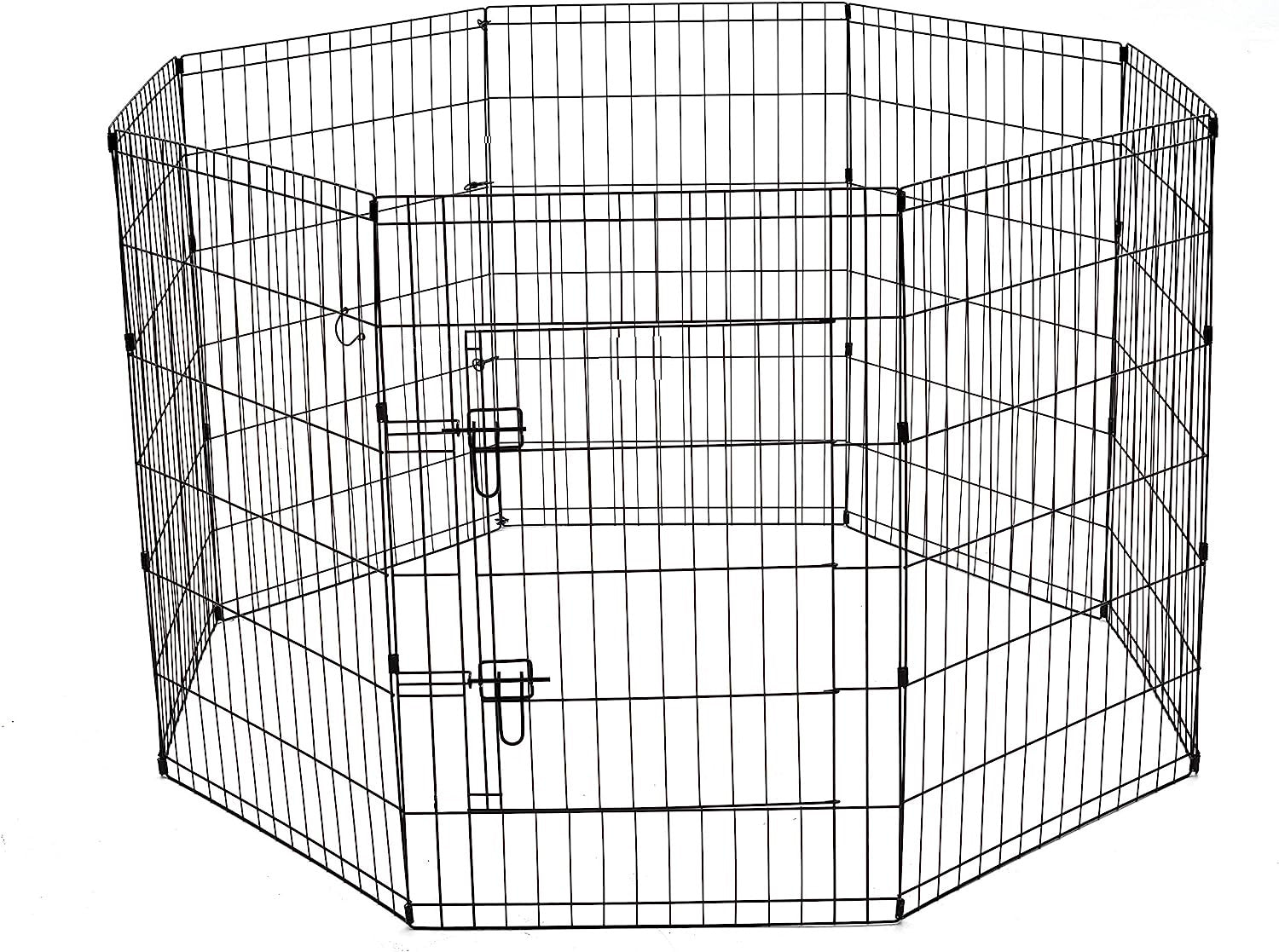 POHJOLAN LEMMIKKITARVIKE Metallinen Pentuaitaus Pennuille, 91 x 61 cm, 8 palaa, Musta