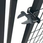 POHJOLAN LEMMIKKITARVIKE Matala Koiratarhan Ovielementti, 200 x 115 cm, Musta, Tukevaa terästä