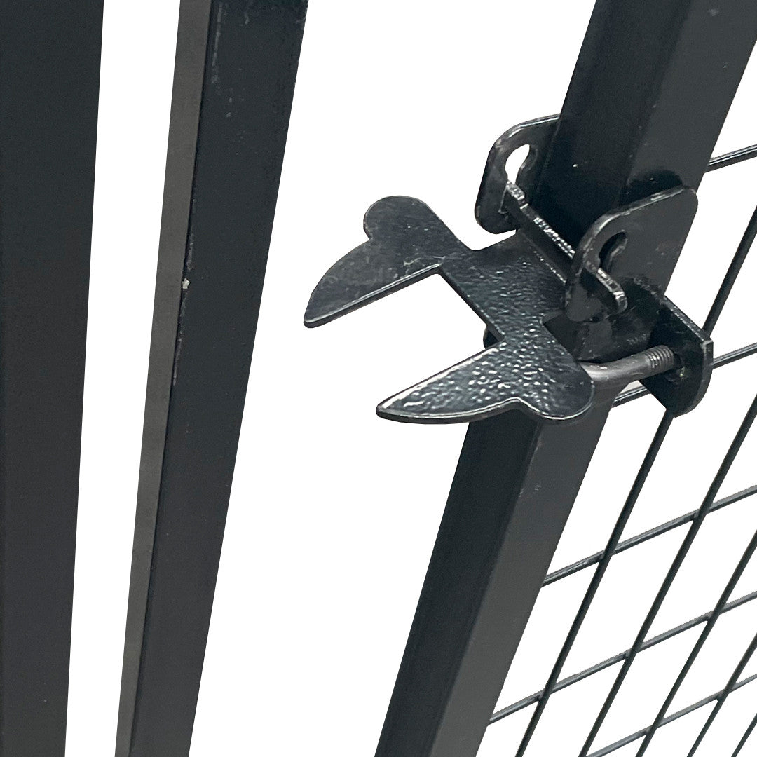 POHJOLAN LEMMIKKITARVIKE Matala Koiratarhan Ovielementti, 200 x 115 cm, Musta, Tukevaa terästä