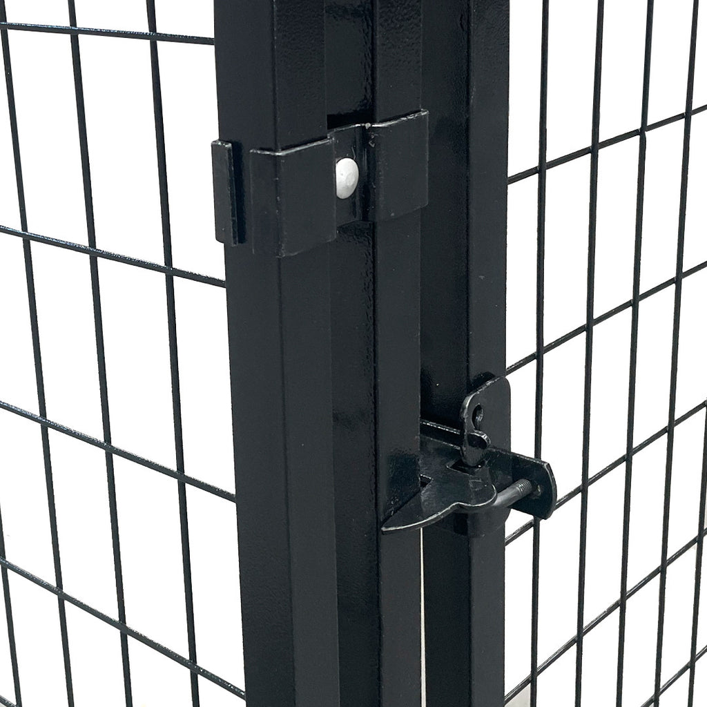 POHJOLAN LEMMIKKITARVIKE Matala Koiratarhan Ovielementti, 200 x 115 cm, Musta, Tukevaa terästä