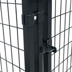 POHJOLAN LEMMIKKITARVIKE Matala Koiratarhan Ovielementti, 200 x 115 cm, Musta, Tukevaa terästä