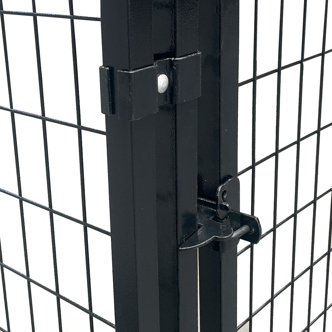 POHJOLAN LEMMIKKITARVIKE Matala Koiratarhan Ovielementti, 200 x 115 cm, Musta, Tukevaa terästä