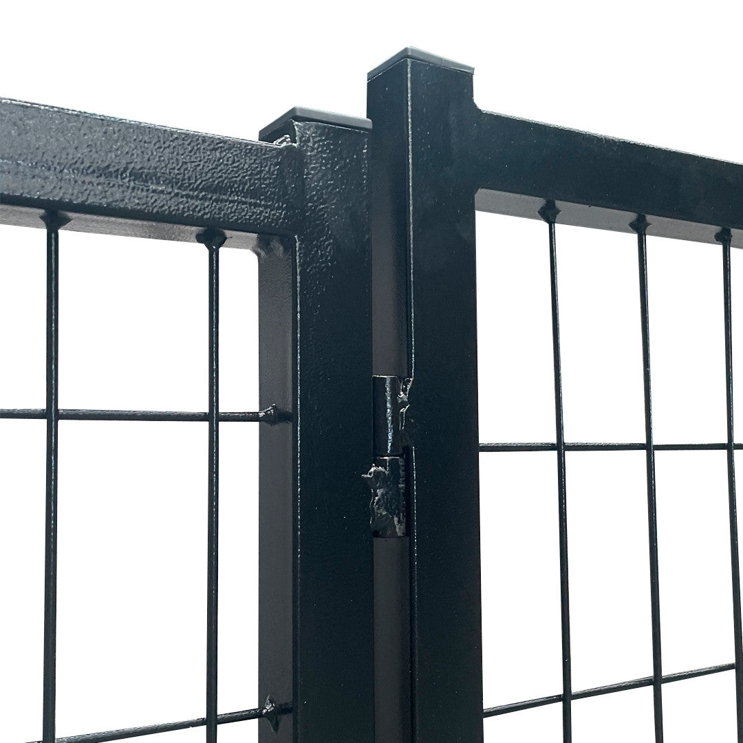 POHJOLAN LEMMIKKITARVIKE Matala Koiratarhan Ovielementti, 200 x 115 cm, Musta, Tukevaa terästä