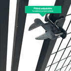 POHJOLAN LEMMIKKITARVIKE Matala Koiratarhan Ovielementti, 200 x 115 cm, Musta, Tukevaa terästä