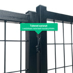 POHJOLAN LEMMIKKITARVIKE Matala Koiratarhan Ovielementti, 200 x 115 cm, Musta, Tukevaa terästä