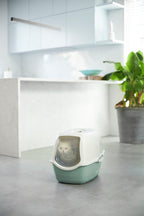 MyPet Bailey kissanhiekkalaatikko kannella ja luukulla vihreä/hiekka