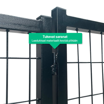 Matala koiratarha 4 x 4 m – 16 m², 7 elementtiä + ovi, galvanoitu teräs