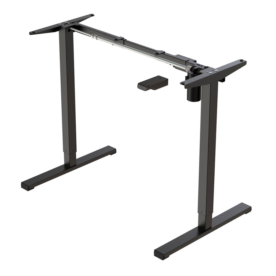Elektriskt bordsunderrede 71–121 cm – 70 kg, 100–140 cm bordsskiva, svart