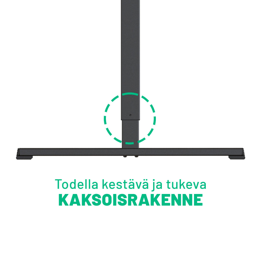 Pohjola Indoor Sähköpöydän Runko 71 - 116 cm, Musta