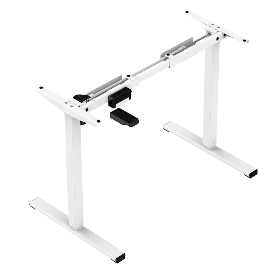 Sähköpöydän runko 71–121 cm – 70 kg, 100–140 cm pöytälevyyn, valkoinen