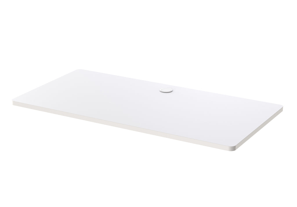 Pohjola Indoor Sähköpöydän pöytälevy Läpiviennillä 140 x 70cm, Valkoinen