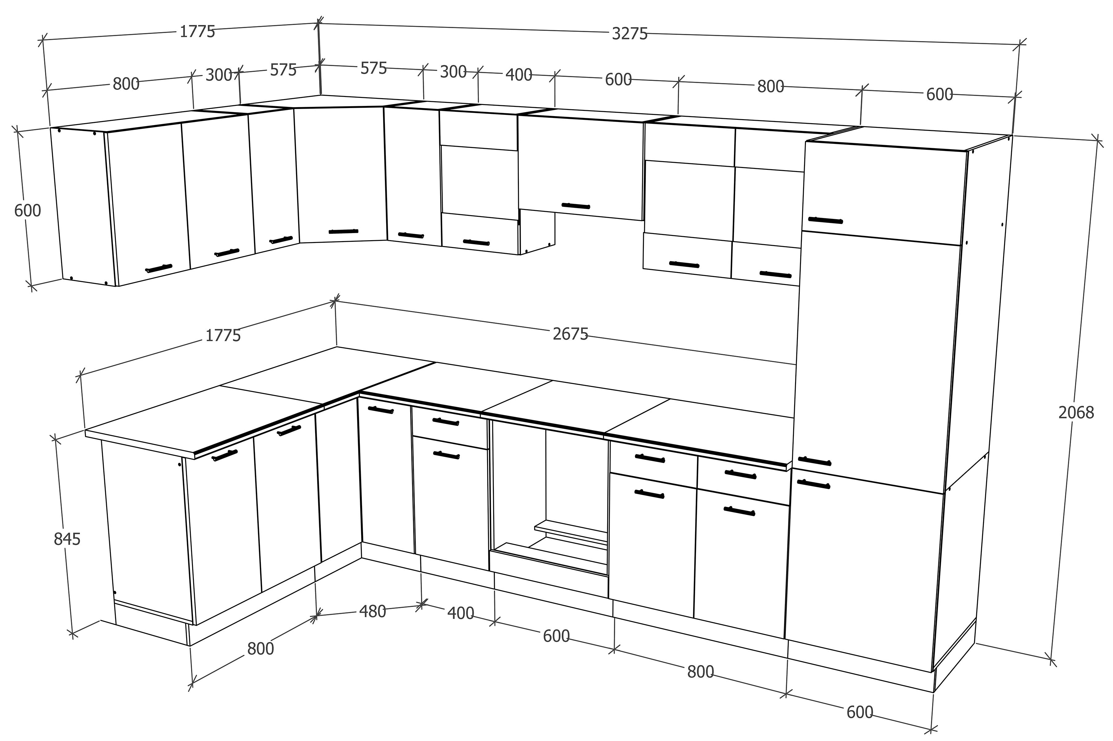 13 osainen keittiökalustesarja ESILO, Valkoinen