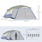 retkiteltta 6 hengelle, sininen