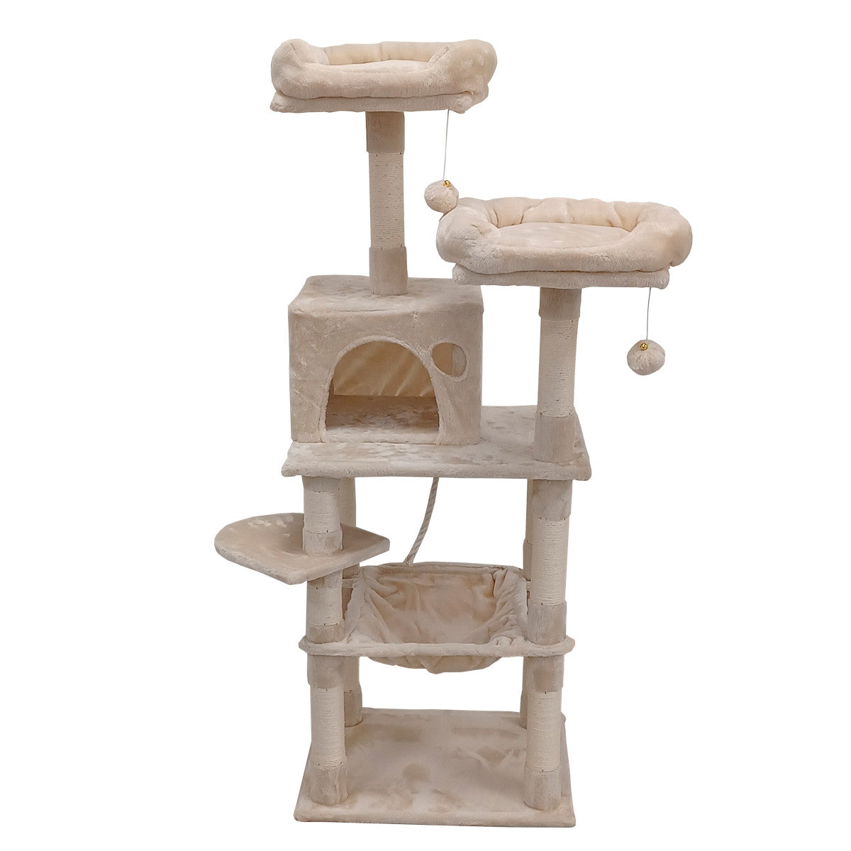 POHJOLAN LEMMIKKITARVIKE Kissan kiipeily-/raapimispuu 143 cm, beige