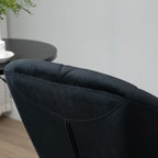 2 kpl Kääntyviä Baarijakkaroita Selkänojalla, Korkeussäädettävä Bistrojakkara, Musta